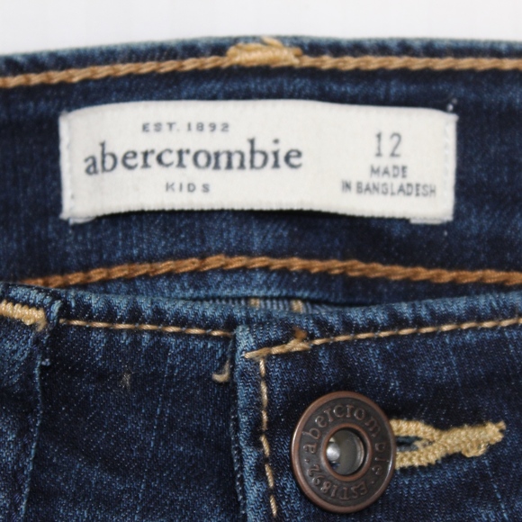 NWT Abercrombie Kids Dark Wash Skinny Jeans - Picture 7 of 8